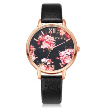 High Quality Quartz Fashion Leather Strap Rose Gold Women Wrist Watch Casual Love Heart