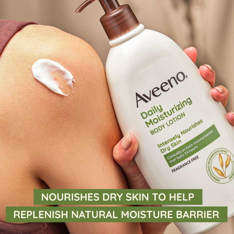 Aveeno Daily Moisturizing Body Lotion and Facial Moisturizer for Face,