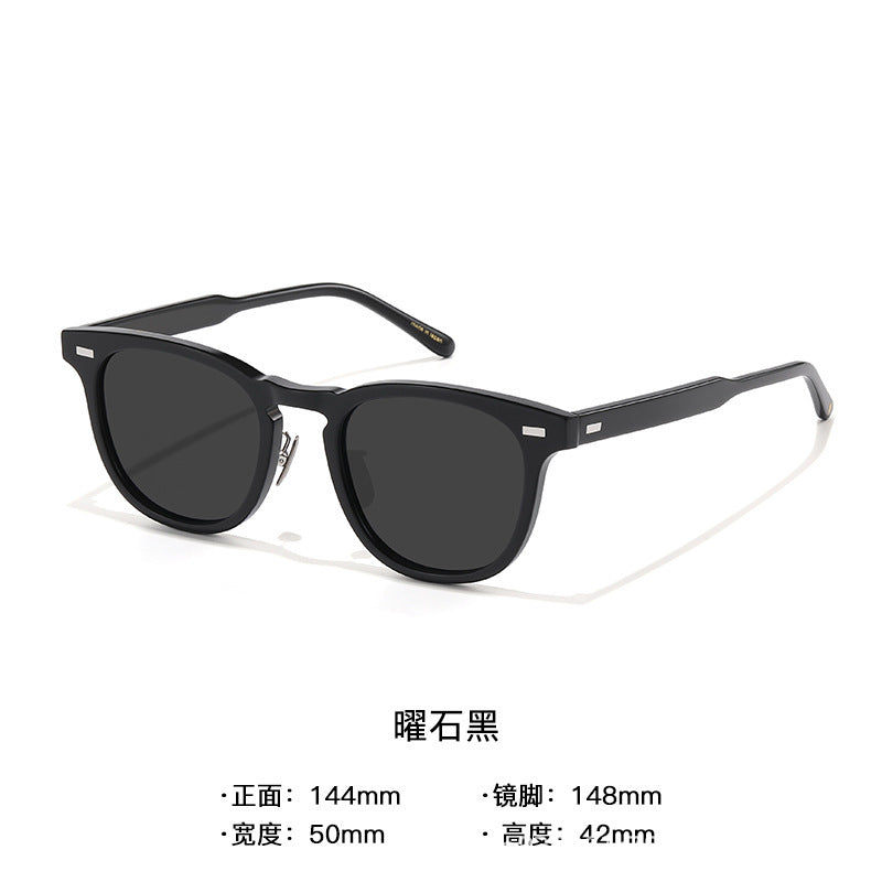 Yue Wenle with the new sunblock sunglasses anti-ultraviolet driving men's retro sunglasses myopia
