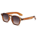 Trendy fashion sunglasses with personalized beige stud gradient color lenses