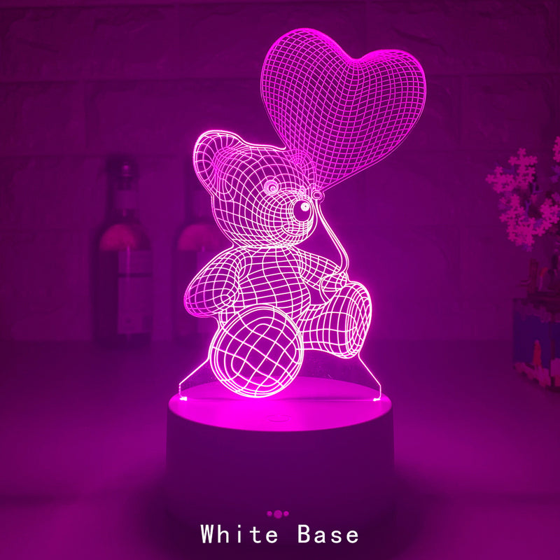 3D Lamp Acrylic USB LED Night Lights Neon Sign Lamp Decorations