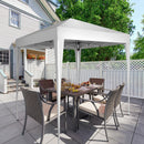 6.5x6.5ft White, No Surrounding Cloth, Folding Shed Oxford Cloth Sprayed Iron Pipe Portable