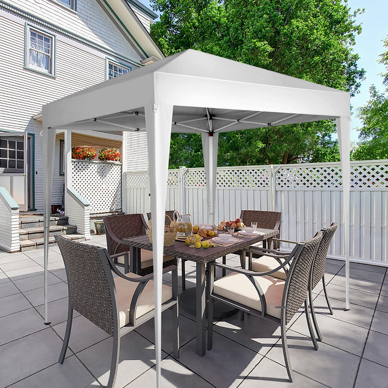 6.5x6.5ft White, No Surrounding Cloth, Folding Shed Oxford Cloth Sprayed Iron Pipe Portable