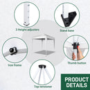 6.5x6.5ft White, No Surrounding Cloth, Folding Shed Oxford Cloth Sprayed Iron Pipe Portable