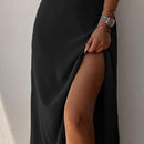 V-neck Slit Sling Dress Summer Fashion Sexy Slim Suspender Dresses For Women