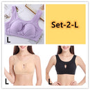 Plus Size Women Bra Ladies Cotton Quake-Proof Underwear Sleep Tops No Buckles No Wire Lingerie With Removable Padded