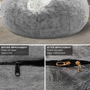 Bean Bag Chair Cushion, Big Round Soft Fluffy PV Velvet Sofa Bed Cover Lazy Sofa Bed Cover,6ft
