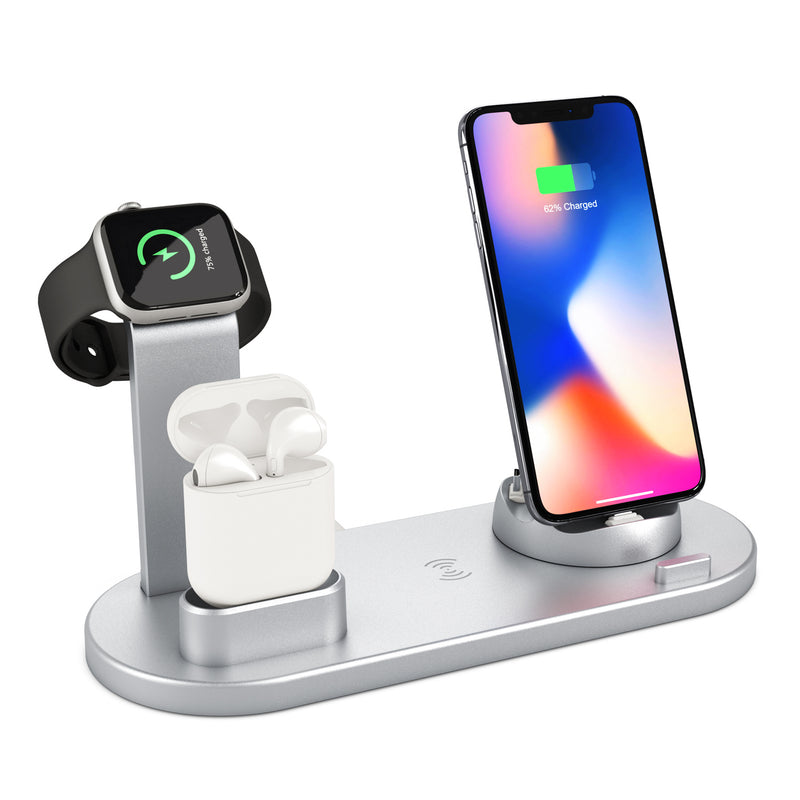 Wireless Charger 4 In 1 Charging Station For Apple Watch Series 8 7 I-Phone 15 14 13 12 Pro Airpods Pro 3 2 Charging Dock