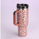 40 Oz Tumbler With Handle Straw Insulated, Stainless Steel Spill Proof Vacuum Coffee Cup Tumbler