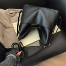 TMaillard soft leather, high-end feel, large capacity, double-shoulder, single-shoulder, crossbody three-in-one women's bag