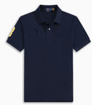 Summer men's loose lapel embroidery cotton short sleeve plus size shirts