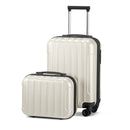 Vertical Pattern Two-piece Set 20 Inch Expandable With 14 Inch Suitcase
