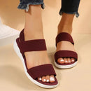 Casual sandals for women in summer, thick-soled wedge heels, fish-mouth loose and tight one-strap