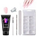 Painless Extension Nail Art Without Paper Holder Quick Model Painless Crystal Gel Set