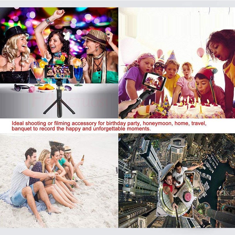 Tripod Selfie Universal Mobile Stick Live Triangle Bracket Compatible with Apple,