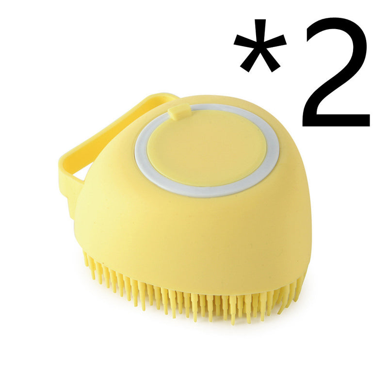 Silicone Dog Cat Bath Massage Gloves Brush