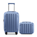 Vertical Pattern Two-piece Set 20 Inch Expandable With 14 Inch Suitcase