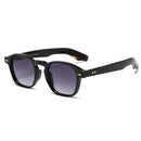 Trendy fashion sunglasses with personalized beige stud gradient color lenses