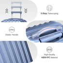 Vertical Pattern Two-piece Set 20 Inch Expandable With 14 Inch Suitcase