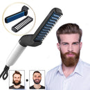 Men's Electric Hair Straightener Brush, Quick Beard Straightener Styler Comb Curler