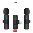 Wireless Lavalier Microphone Portable Audio Video Recording Mini Mic For I Phone Android