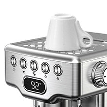 Geek Chef Espresso Machine, 20 Bar Espresso Machine With Milk Frothier For Latte,1.8L Water Tank, Stainless Steel