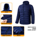 Men Heated Puffer Electric Jacket Coat Insulated Hood Windbreaker 9Heat Zones