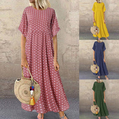 European American Podot small fresh large size women's dress