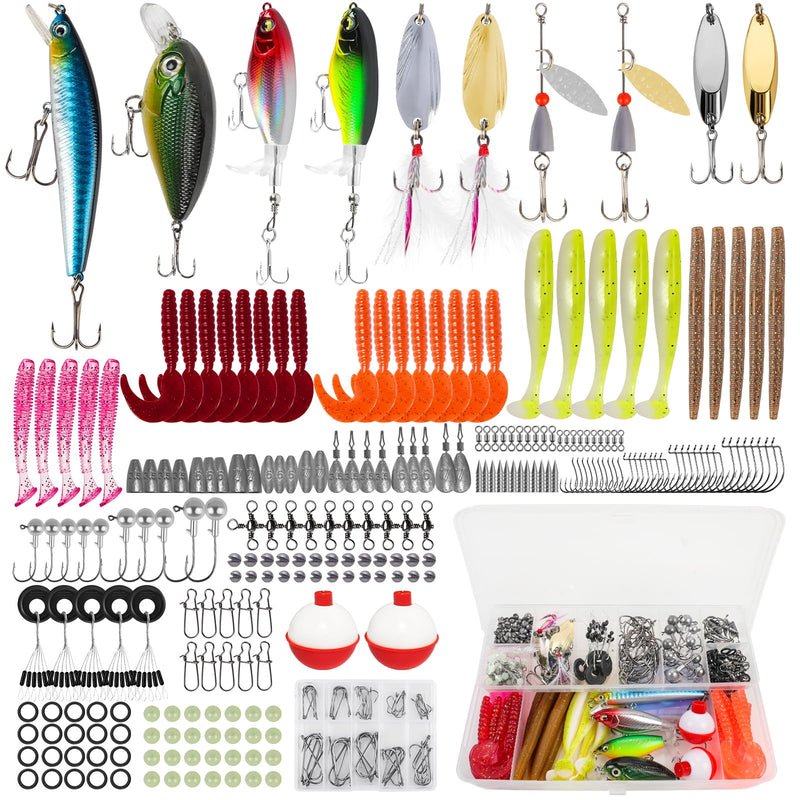 GOANDO Fishing Lures Kit for Freshwater Bait Tackle Kit for Bass Trout