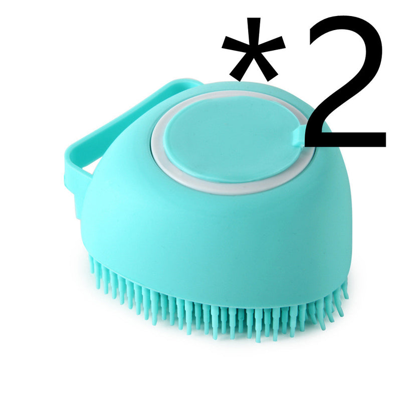 Silicone Dog Cat Bath Massage Gloves Brush