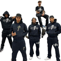 Streetwear NOFS print Sports American Retro Baggy Hoodie