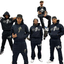 Streetwear NOFS print Sports American Retro Baggy Hoodie