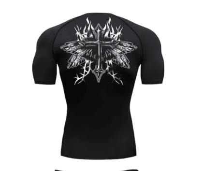 Men's Fitness training sports running breathable quick drying shot sleeve T-shirt