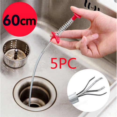 60CM Sewer Dredger Spring Pipe Dredging Tool Drain Clog Remover Cleaning Tools