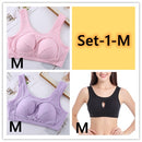 Plus Size Women Bra Ladies Cotton Quake-Proof Underwear Sleep Tops No Buckles No Wire Lingerie With Removable Padded