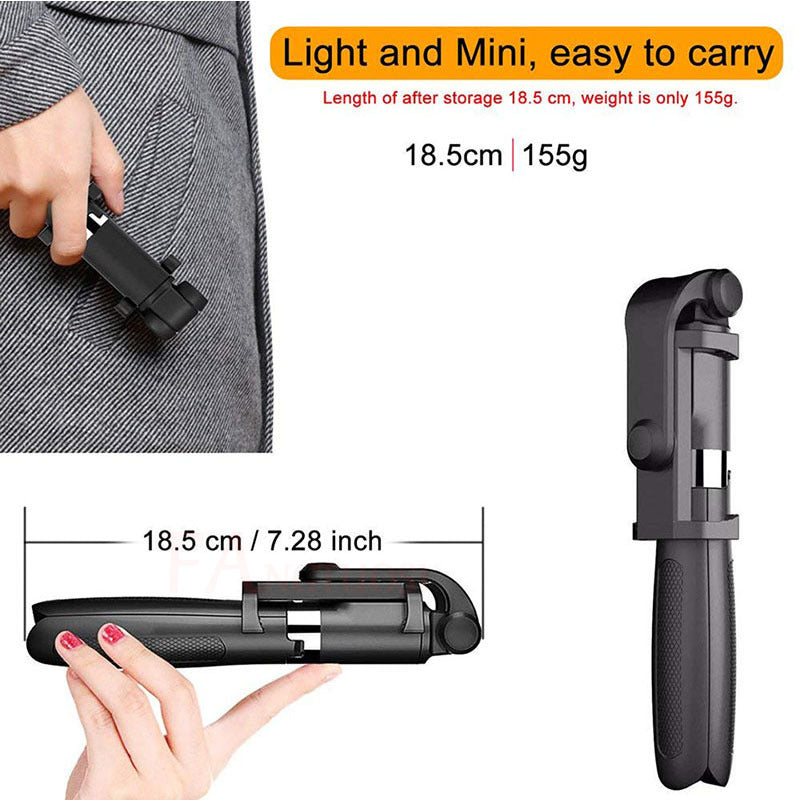 Tripod Selfie Universal Mobile Stick Live Triangle Bracket Compatible with Apple,
