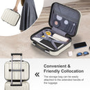 Vertical Pattern Two-piece Set 20 Inch Expandable With 14 Inch Suitcase