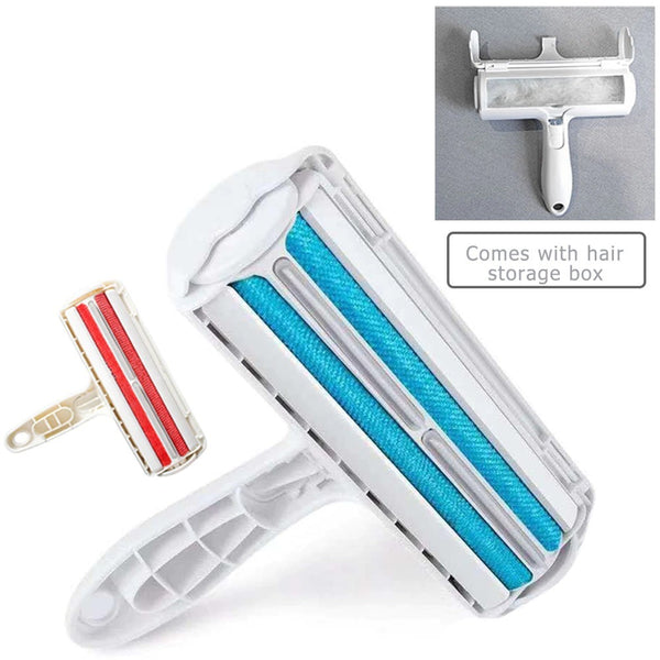 2-Way Dog Cat Pet Hair Roller Remover Lint Brush Comb Brush