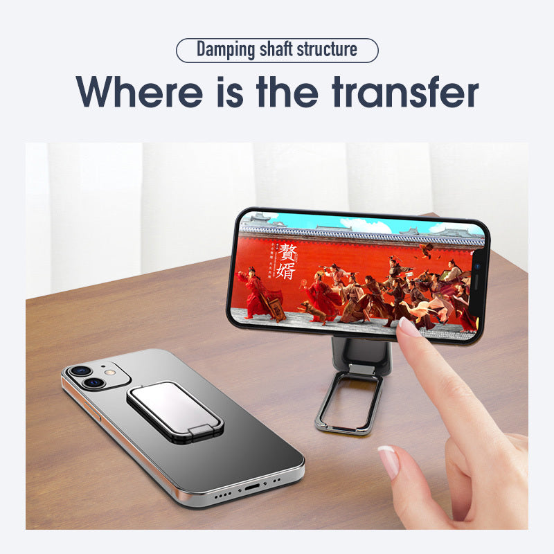 Foldable Mobile Phone Holder Ring Buckle Retractable Desktop Cell Phone Stand Car Magnetic Bracket