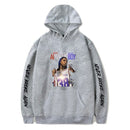 Floral Note Zip Up Grey Heather Hoodie - S