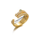 Light luxury, niche design, high-end micro-set zircon opening ring, heart-shaped devil's eye index finger ring, versatile jewelry