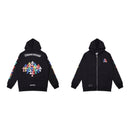 Correct version 24ss fashion brand pure cotton loop men's and women's zipper hoodie