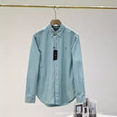 Men's Business casual Oxford woven shirt solid color long sleeve shirt