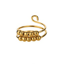 Hot-selling stainless steel 18K gold multi-layer opening adjustable and stress-relieving rotating bead anxiety ring