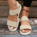 Casual sandals for women in summer, thick-soled wedge heels, fish-mouth loose and tight one-strap