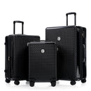 3 Piece Set Hard Shell Suitcases With Wheels, Light Expandable With TSA Lock, Carry-On, 20 Inches, 24 Inches, 28 Inches