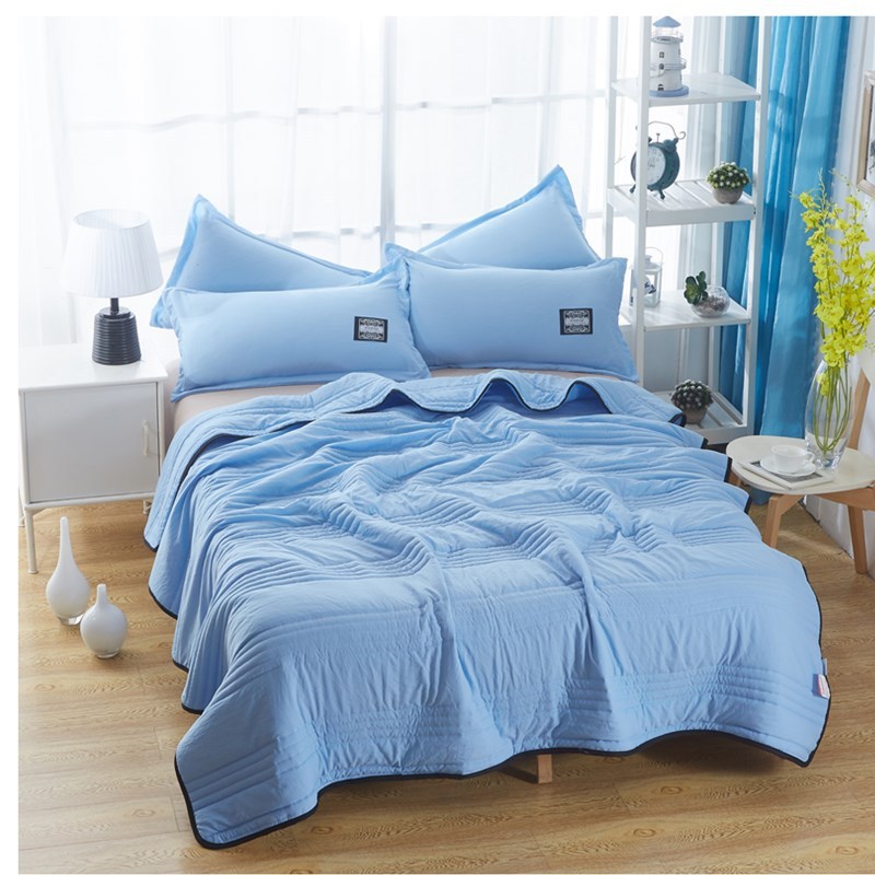 Cooling Blankets Pure Color Summer Quilt Plain Summer Cool Compressible Air-conditioning Quilt Blanket