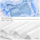 YPRS men's fashion brand design butterfly denim sticker decoration couple student short sleeve T-shirt women