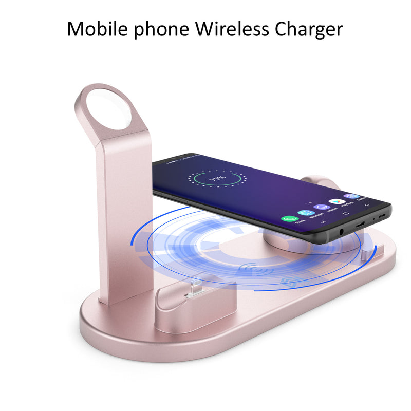 Wireless Charger 4 In 1 Charging Station For Apple Watch Series 8 7 I-Phone 15 14 13 12 Pro Airpods Pro 3 2 Charging Dock