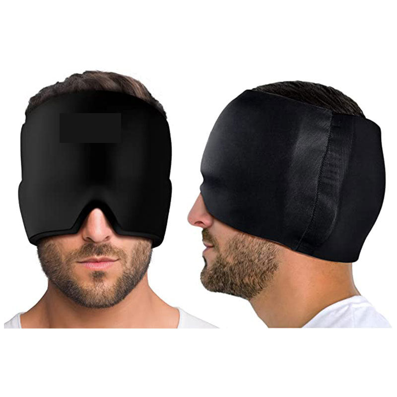 Solid gel cold compress head cover, cold and hot compress for cooling and relieving migraines